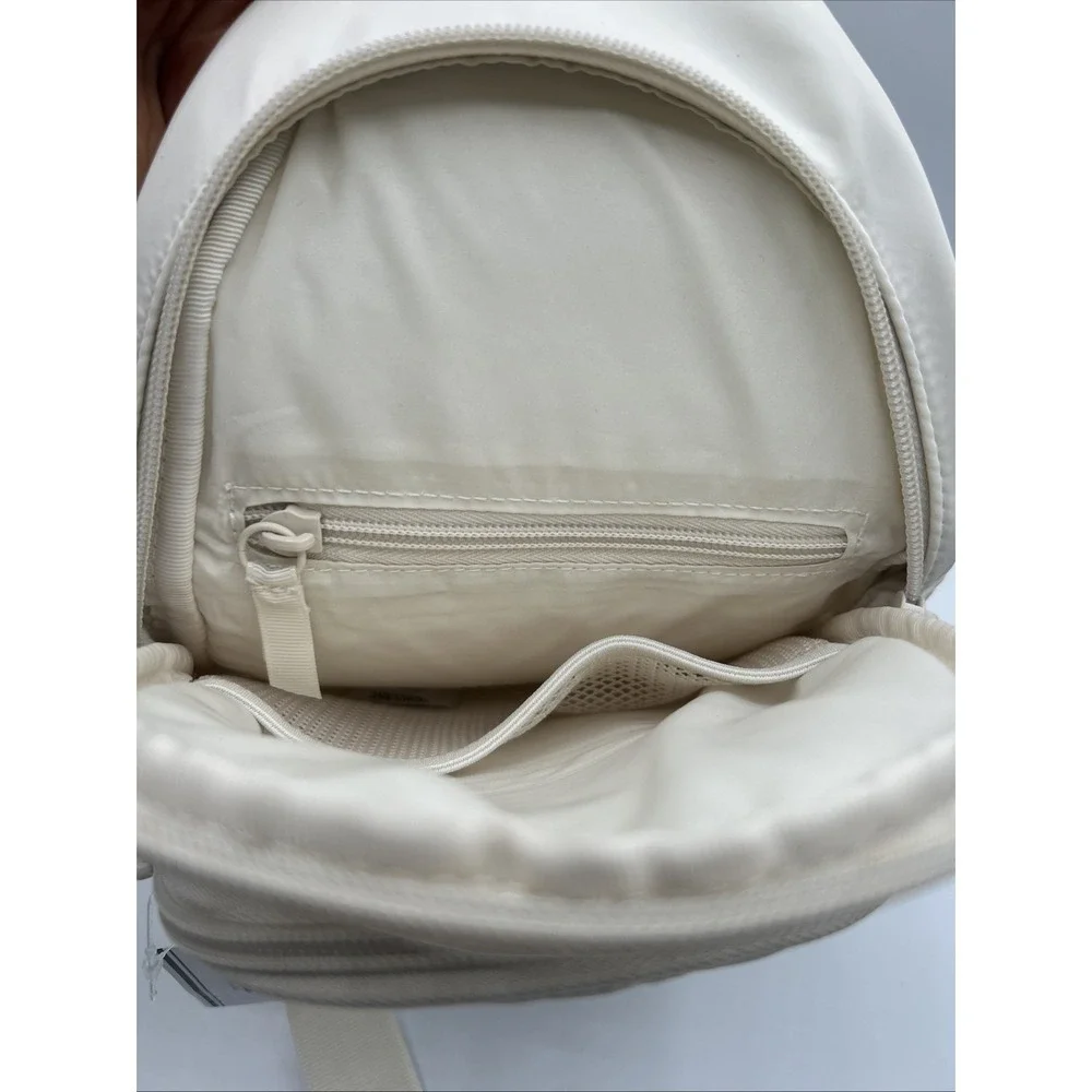 Victoria's Secret PINK Nylon Sling Backpack Bag Small Off White Color NWT